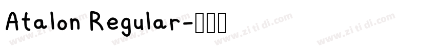 Atalon Regular字体转换